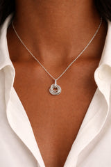 70th Birthday Sterling Silver Seven Rings Necklace – Gift for Her