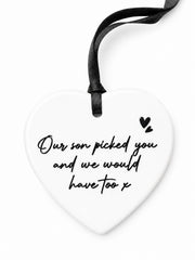 Daughter in law to be wedding day or bridal shower gift
