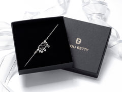 Elephant Bracelet For Women, Geometric Elephant Charm, Elephant Gifts, Lucky Elephant, Elephant Jewellery, Sterling Silver Jewellery