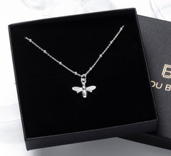 Sterling silver bumblebee necklace.