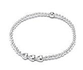 30th Birthday Decades Bracelet - 3 Hearts Milestone Birthday Gift for Her, 30th Birthday Silver Bracelet, 30th Birthday Gift