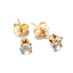 Jewellery Birthstone Aquamarine Earrings Birth Stone Gift for Girls and Women Aquamarine Earrings Gold March Birthstone Earrings.