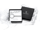 Stainless steel soul sister keyring in Bijou Betty gift box.