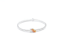 Sterling silver decades bracelet, milestone birthday gift, 925 silver with mixed-metal rings, stretch cord.