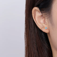 Turquoise stud earrings, tiny stud earrings, turquoise earrings, gold stud earrings, cute earring, gift for women, gifts under 10