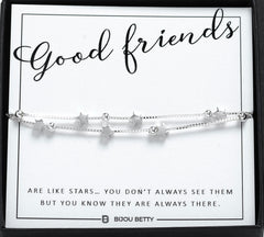 Adjustable 925 silver friendship bracelet for women