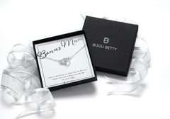 Silver heart necklace for step mum