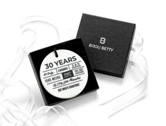 30th birthday ceramic ornament in Bijou Betty.