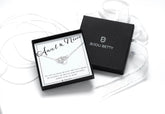 Sterling silver aunt niece necklace in Bijou Betty gift box.