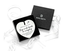 Ceramic sympathy heart keepsake in Bijou Betty gift box.
