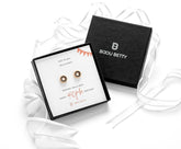 Sterling silver 40th birthday earrings in Bijou Betty gift box.