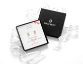Sterling silver 30th birthday earrings in Bijou Betty gift box.