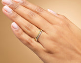 Thin Flat Bead Ring, Thumb Rings For Women, Delicate Ring, Dot Ring, Dainty Promise, Engagement, Wedding Band, 14K Gold/Silver Stacking Ring