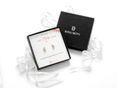 Sterling silver 17th birthday earrings in Bijou Betty gift box.
