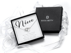 Sterling silver niece necklace in Bijou Betty gift box.