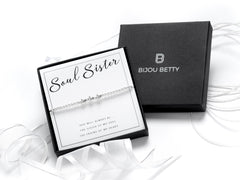 Sterling silver friendship bracelet in Bijou Betty gift box.