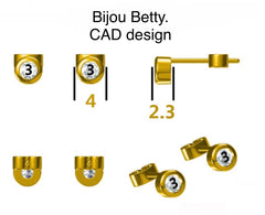 January Birthstone Earrings - Sterling Silver Garnet Studs Gift for Daughter or Friend