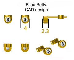 February Birthstone Earrings - Sterling Silver Amethyst Studs Gift for Daughter or Friend