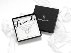 Sterling silver friendship necklace in Bijou Betty gift box.
