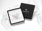 Sterling silver aunt necklace in Bijou Betty gift box.