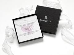 Sterling silver friendship heart necklace in Bijou Betty gift box.