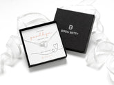 Colleague leaving gift, sterling silver heart necklace in Bijou Betty gift box.