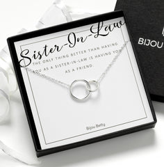 Sister In Law Gift, Sister In Law Necklace, Sister in Law Gift Ideas, Wedding, Thank You, Bridesmaid, Bridal Shower, Sister in Law Birthday