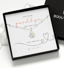 Colleague Leaving Gift Sterling Silver Daisy Necklace