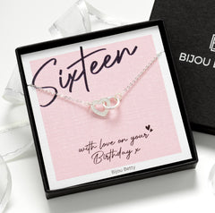 16th Birthday Gift - Sterling Silver Necklace for Daughter, Sister, Granddaughter, Niece, or Friend - Birthday Jewellery