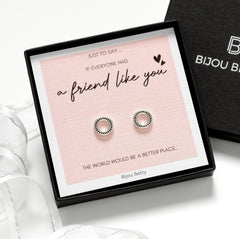 Sterling Silver Friendship Open Circle Earrings Gift