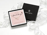 Sterling silver best friend necklace in Bijou Betty gift box.