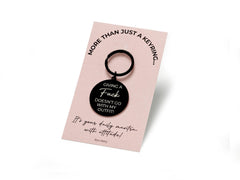 Giving A F*ck Doesn't Go With My Outfit Keyring, Sweary Gift, Cheeky Gift for Friend, Sister, Swear Word Keychain, Novelty Gift