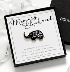 Memory Elephant Gift Keepsake for Her Enamel Pin Badge