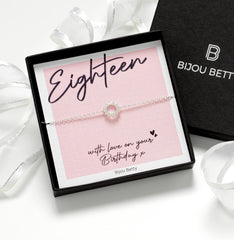 18th Birthday Sterling Silver Sunburst Bracelet Gift