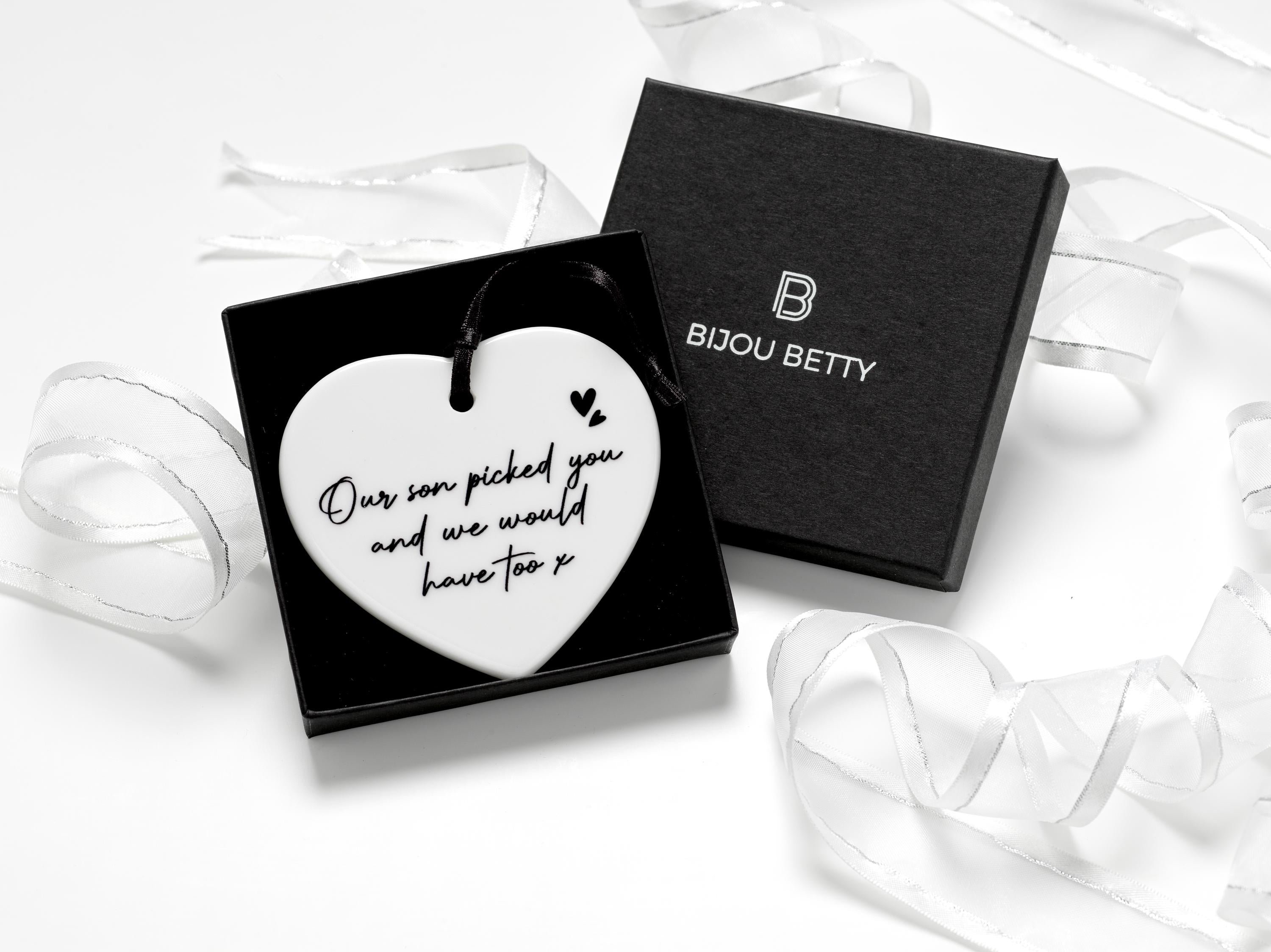 Ceramic Heart Wedding Keepsake Gift for Daughter-in-Law