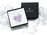 Sterling silver best friend heart earrings in Bijou Betty gift box.