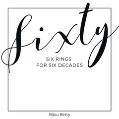 60th Birthday Gift Sterling Silver 6 Ring Necklace, Mum, Sister, Friend