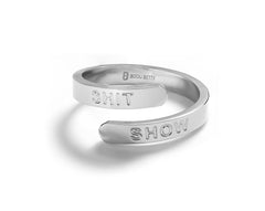 Shit Show Wrap Ring, Stainless Steel Gift for Her, Best Friend Gift, Bijou Betty Jewellery in Gift Box