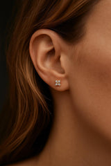 Silver Work Bestie CZ Flower Earrings – Colleague Gift