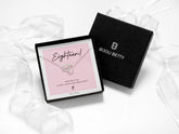 18th Birthday heart necklace in sterling silver, presented in a gift box.