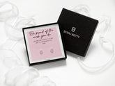 Sterling silver 6mm open-heart stud earrings in Bijou Betty gift box with proud of you card, ideal for daughters.
