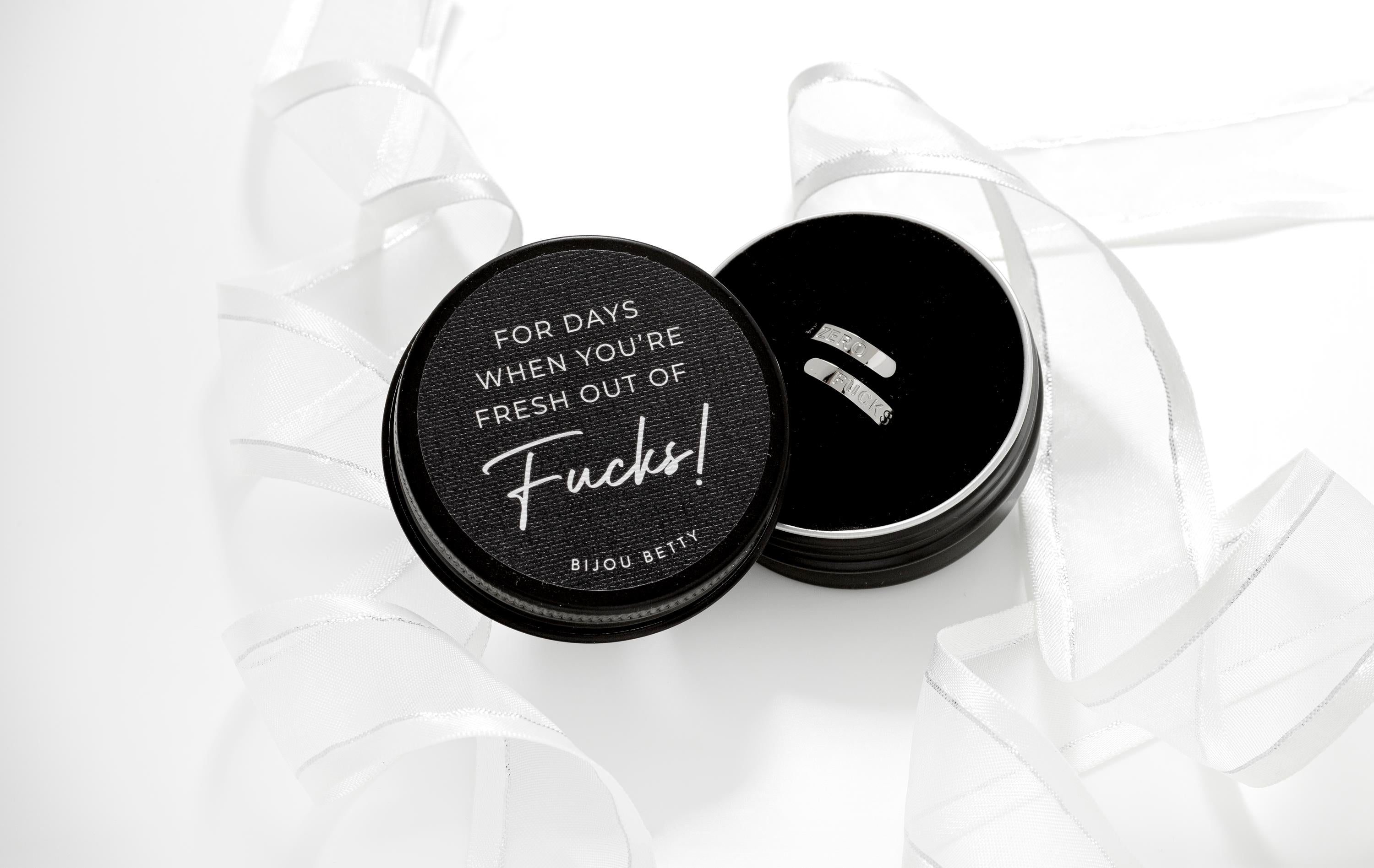 Stainless Steel Zero Fucks Ring Gift