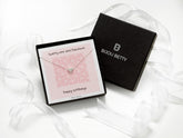 Sterling silver 9mm heart necklace in Bijou Betty gift box with 21st birthday card, ideal for daughters.