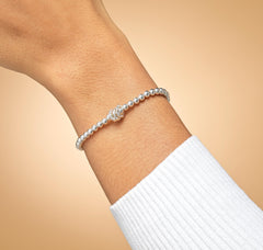 Sterling Silver 30th Birthday Bracelet With 3 Rings Gift
