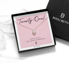 Close-up of 925 silver puffed heart necklace on 16–18-inch chain, perfect for 21st birthday gifts for sisters.