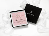 Sterling silver 3-ring generations bracelet in Bijou Betty gift box with family card, ideal for grandmothers.
