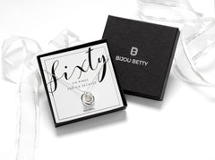 60th Birthday Solid Sterling Silver Decades Pendant Necklace