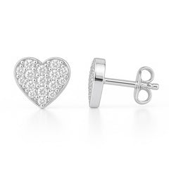 Sterling Silver 16th Birthday Heart Earrings Gift