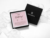 Sterling silver 9mm heart stud earrings in Bijou Betty gift box with 21st birthday card, ideal for daughters.