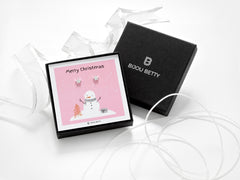 Sterling silver 6.5mm star earrings in Bijou Betty box with Merry Christmas card, ideal for daughters.